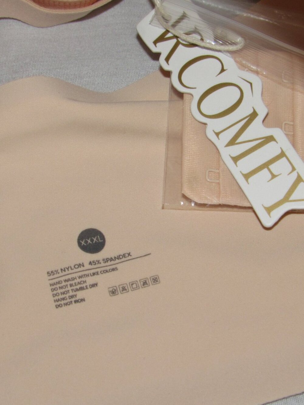 NWT VR Comfy Bra Beige Wireless Removable Pads Convertible Straps Seamless XXXL - Picture 3 of 3